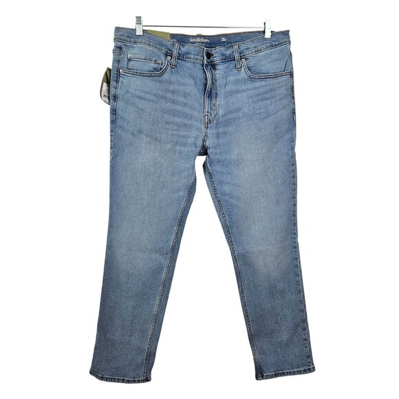 Mens Goodfellow & Co Slim Straight Fit Denim Jeans W38 L30 Light Wash Total Flex - Picture 3 of 12